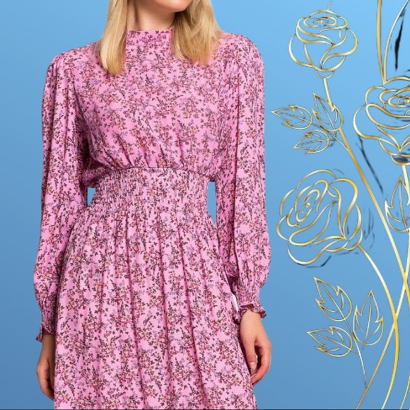 NEW! Cotton pink Turkey made floral casual summer dress 🛍💖 - Picture 2 of 7